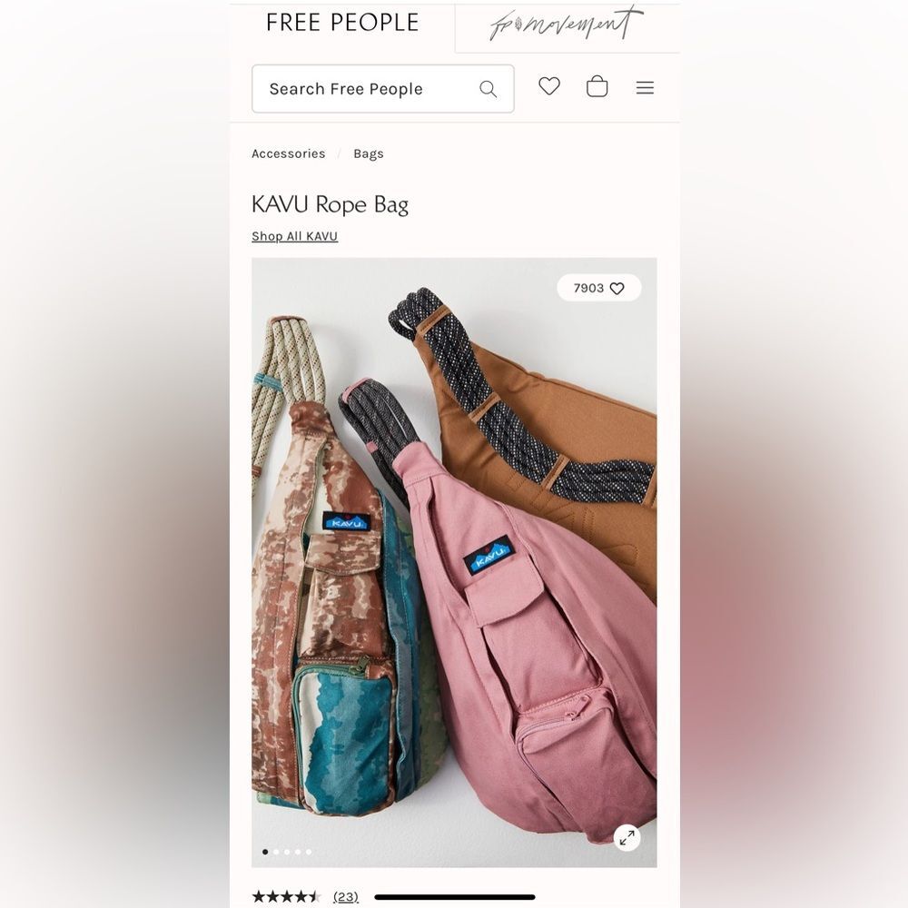 KAVU Rope Sling Fuchsia Pink Aztec Print Adjustable Hiking Beach Vacation - Picture 4 of 14